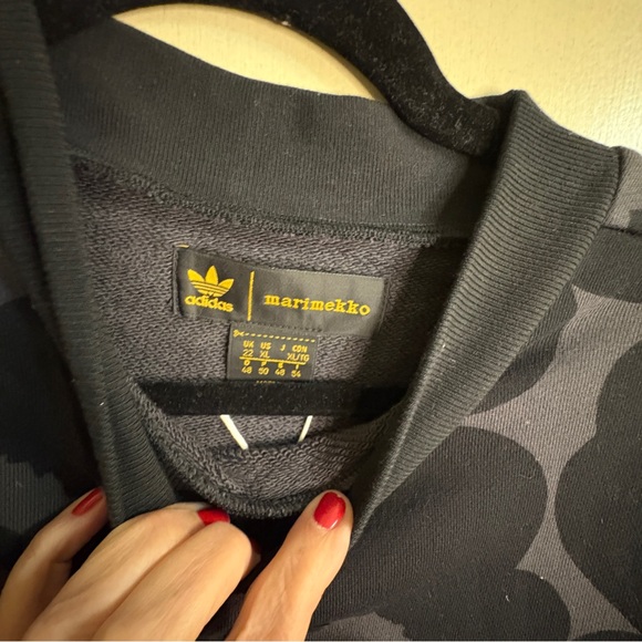 marimekko adidas Collab Print Sweatshirt XL NWT Unisex BLACK - Picture 3 of 4